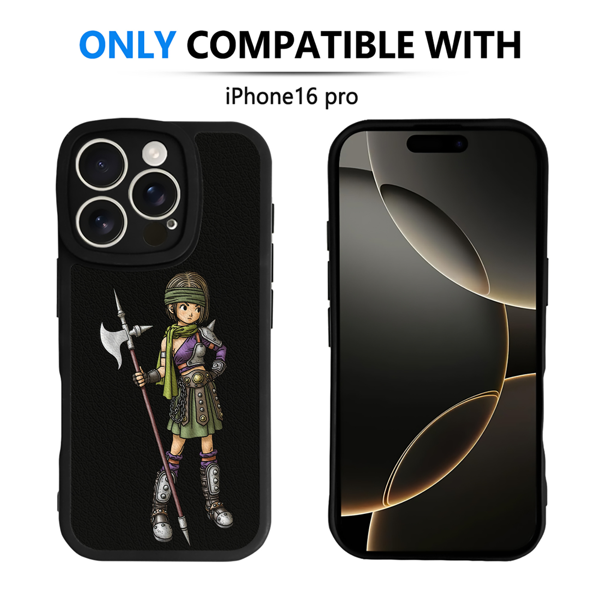 （画像用） ドラゴンクエスト Doragon Kuesuto Dragon Quest 【iPhone 16シリーズ対応】シリコンスマホケース（レザー調） 材質：シリコン